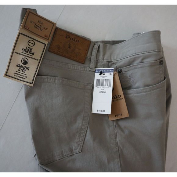 Polo Ralph Lauren Men's Sz 32x30 Gray The Sullivan Slim Low Stretch Jeans $168 - Picture 8 of 10
